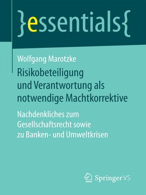 cover image of Risikobeteiligung und Verantwortung als notwendige Machtkorrektive